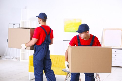 Moving boxes and removal van service in West Kensington street