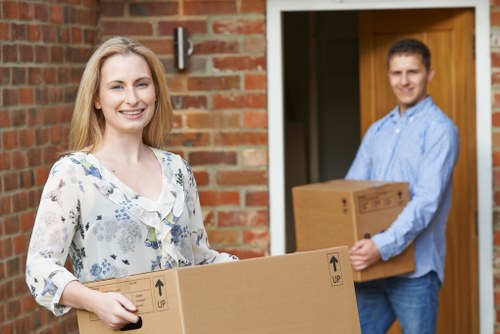 Packing boxes and moving materials for a West Kensington home move