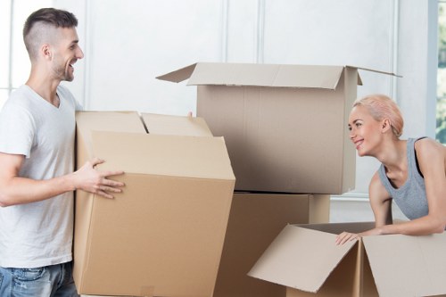 Removal van ready for same day moving service in West Kensington